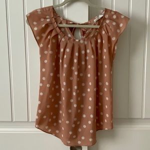 Lauren Conrad Pleat Neck Top